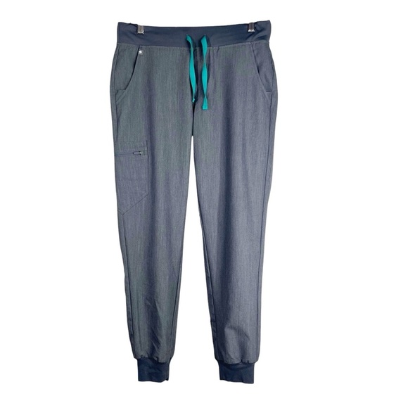 FIGS Grey Women's Zamora Jogger Scrub Pants Elastic Drawstring Waist Medium - Picture 1 of 10